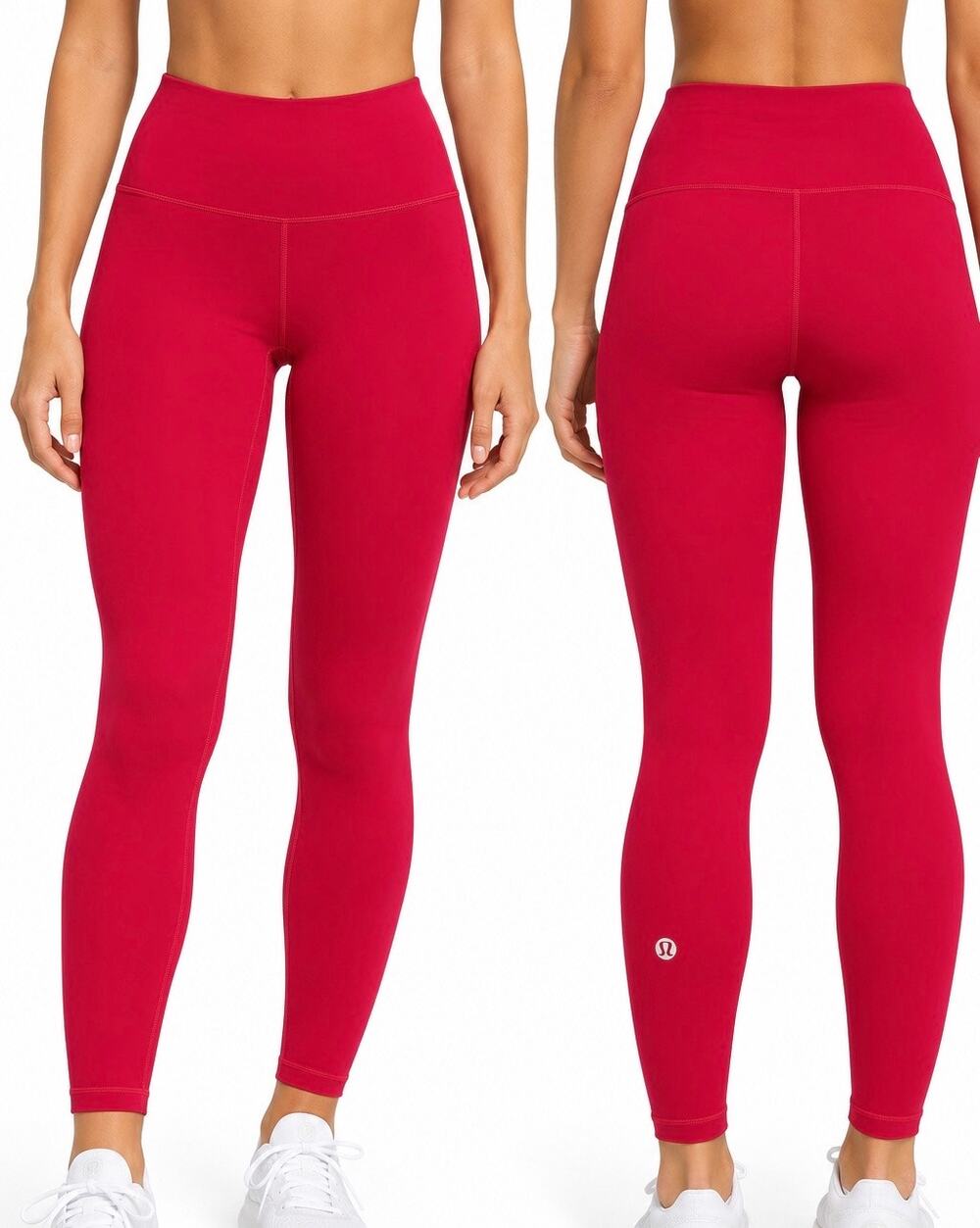 Lululemon Wunder Train High Rise Tights Berry Red Leggings Size 4